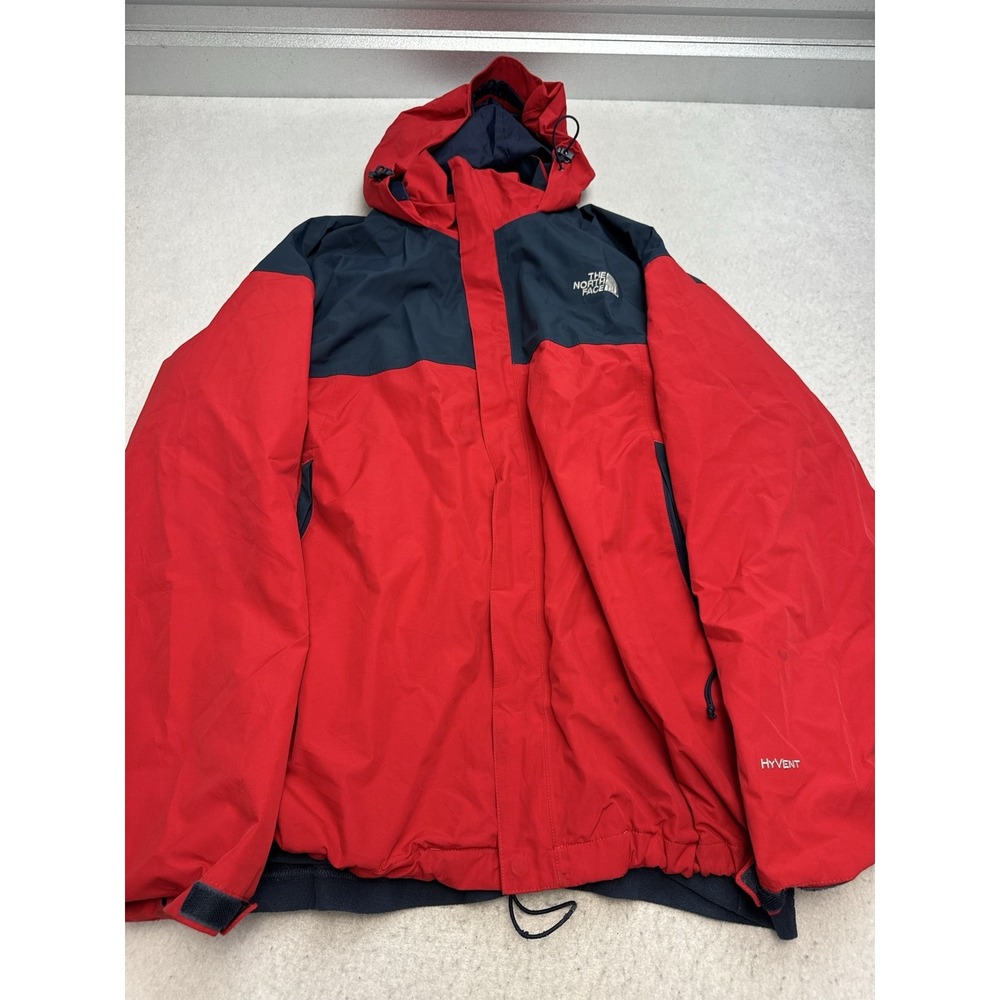 The North Face DryVent 3 In 1 Jacket Mens XL Red Navy Hooded Ski Snowboard